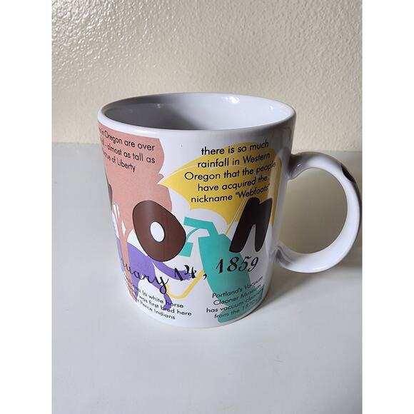 STARBUCKS 1997 States of Bean OREGON Collector's Series Large 20oz Coffee Mug - Picture 3 of 10